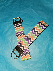 ZigZag Halloween Colours Design Key Fob