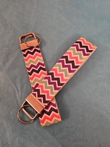 ZigZag Halloween Colours Design Key Fob