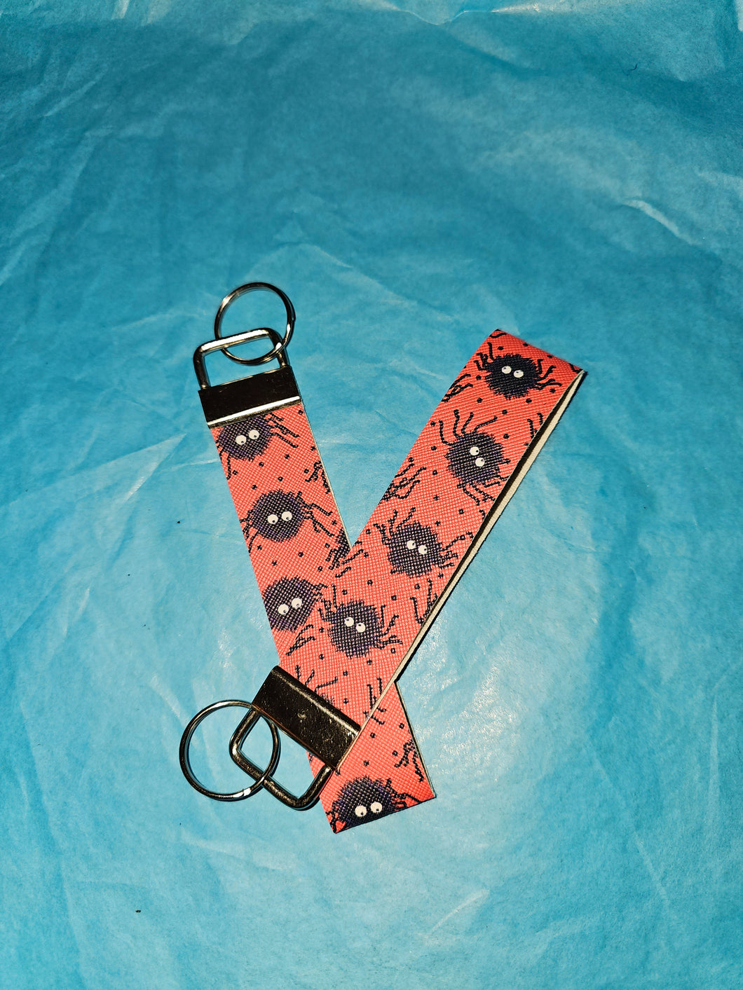 Halloween Spiders Design Key Fob